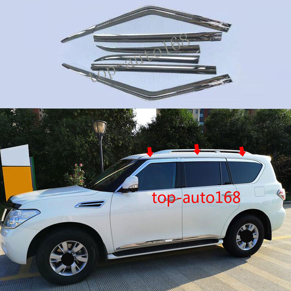 for Nissan Armada 2017-2024 silver Window Visor Vent Sun Shade Rain Guard Shield