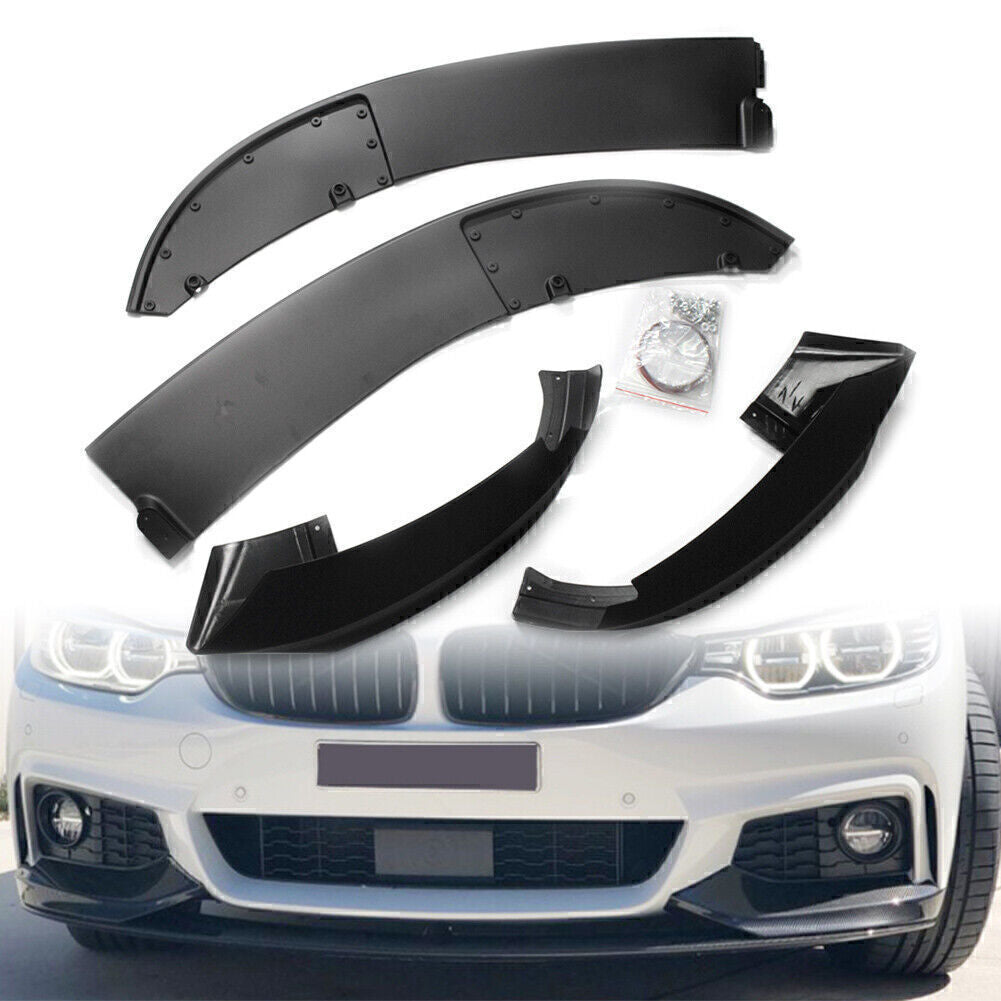 Front Bumper Lip Matte Black Fit for BMW F32 F33 F36 4 Series M Sport 2014-2020 Auto