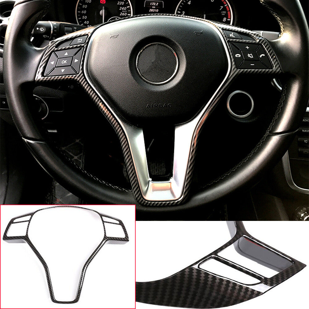 for Benz A B C E CLA GLA GLK CLS Class W212 X204 Steering Wheel Cover ABS Carbon