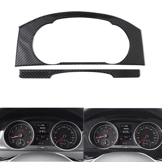Carbon Fiber Dashboard Panel Decorative Trim Cover for VW for Golf MK7 2014-2019