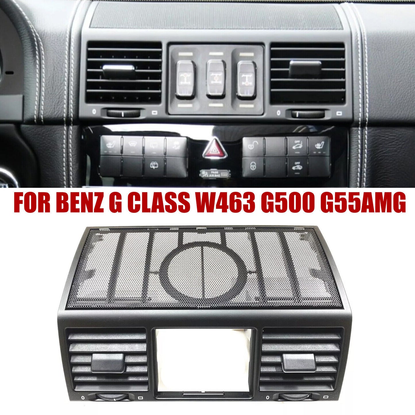 Instrument panel speaker ventilation grille protective covers for Mercedes-Benz G-Class W463 2004-2012