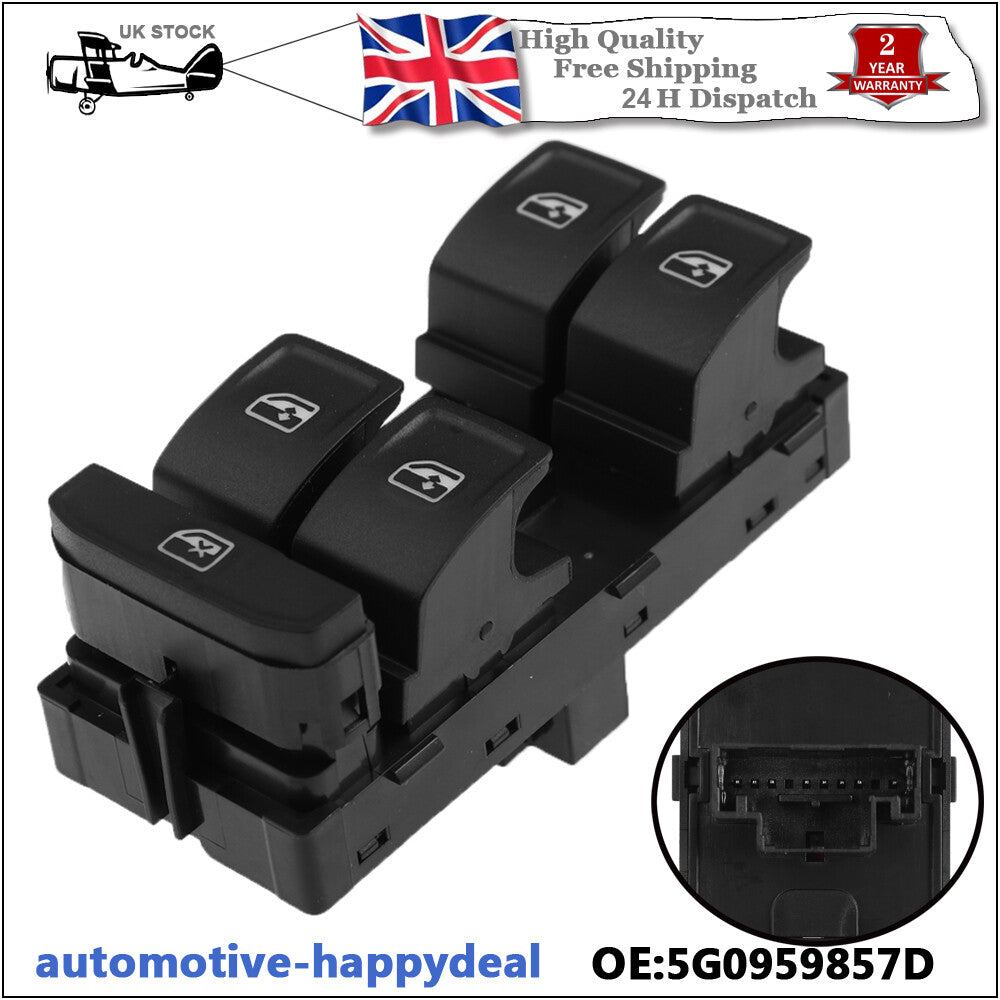 for VW for Golf MK7 2014-2018 Window Main Control Switch 5G0959857D 5G0959857B UK