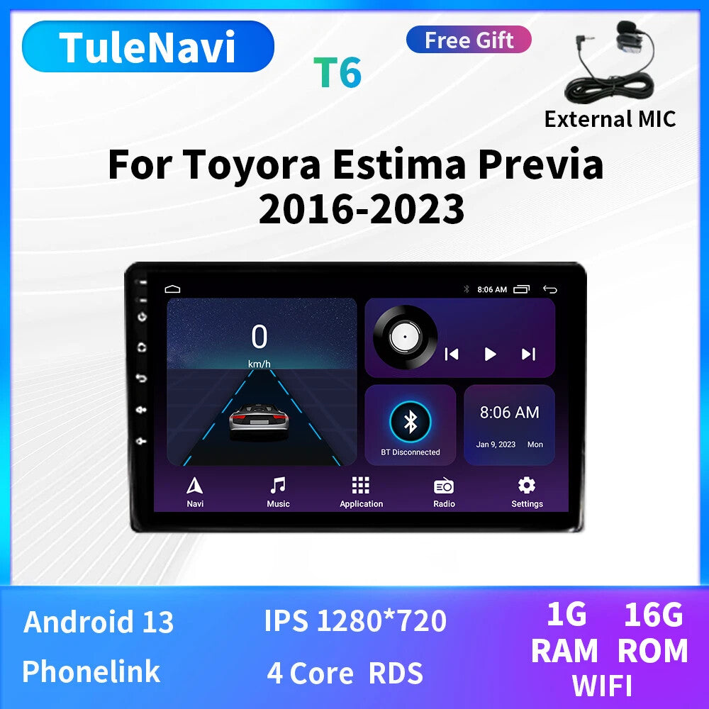 for Toyota Estima Previa Car Radio Multimidia Video Player Auto GPS Navigation
