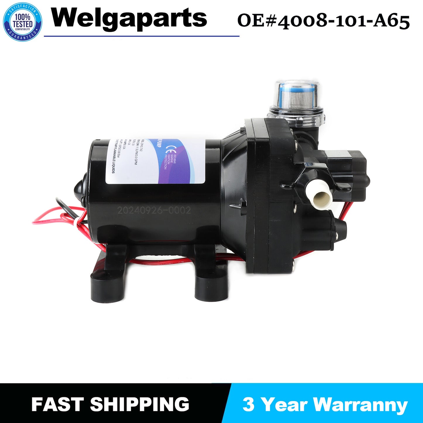 1PC For Camper Shurflo 12V 3 GPM 4008-101-A65 New Water Pump