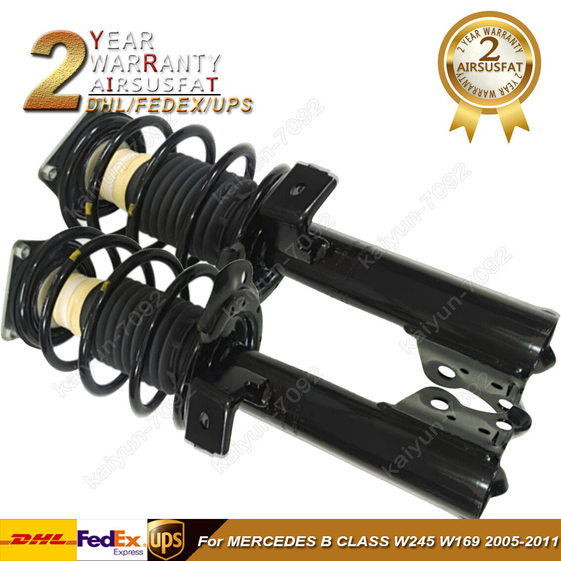 Pair Front L+R Air Suspension Shocks for Mercedes B CLASS W245 W169 2005-2011