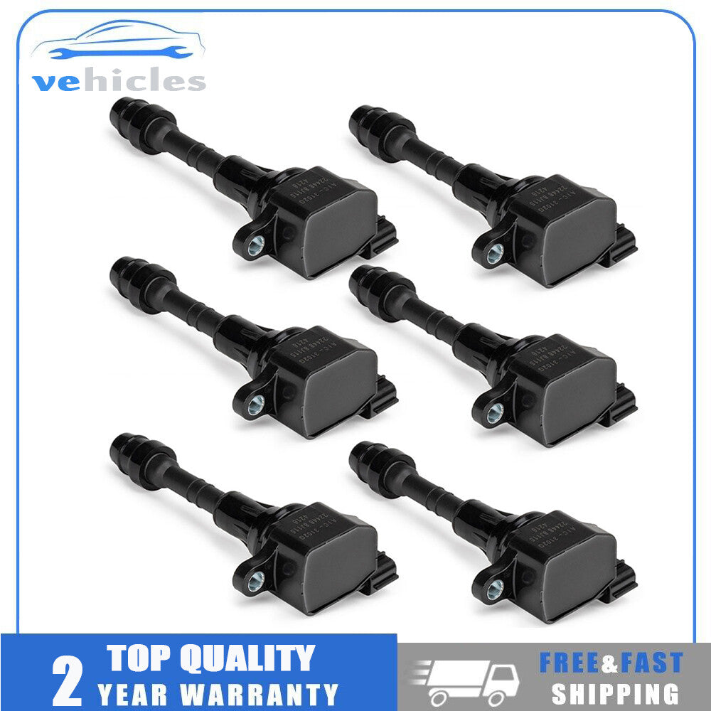 6-piece ignition coil kit for Nissan Frontier Pathfinder Maxima 22448-8J115