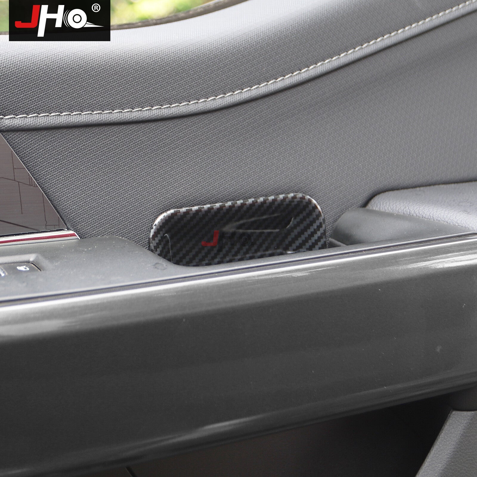 Front Rear Carbon Grain Inner Door Bowl Overlay Cover Trim For 2021 for Ford F150