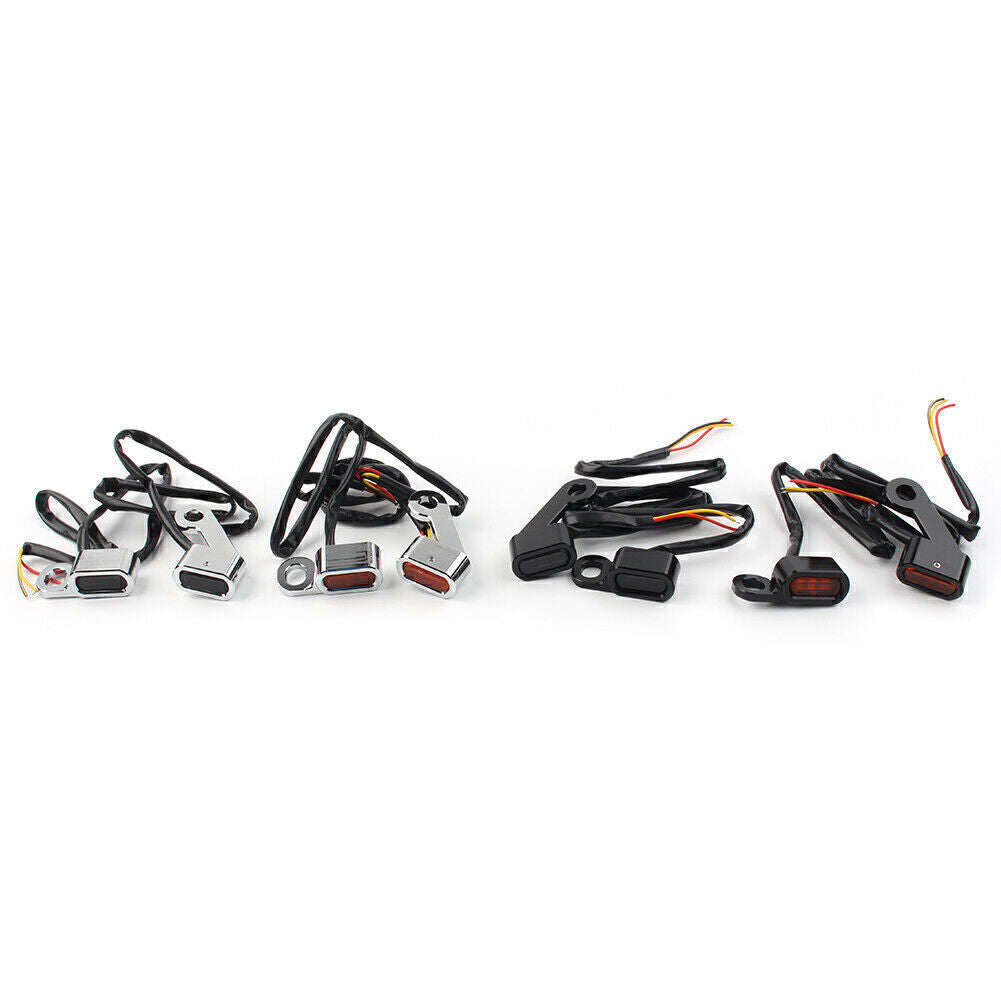 for Harley Sportster for Mini LED Turn Signal Light Handlebar Blinker Indicator Lamp