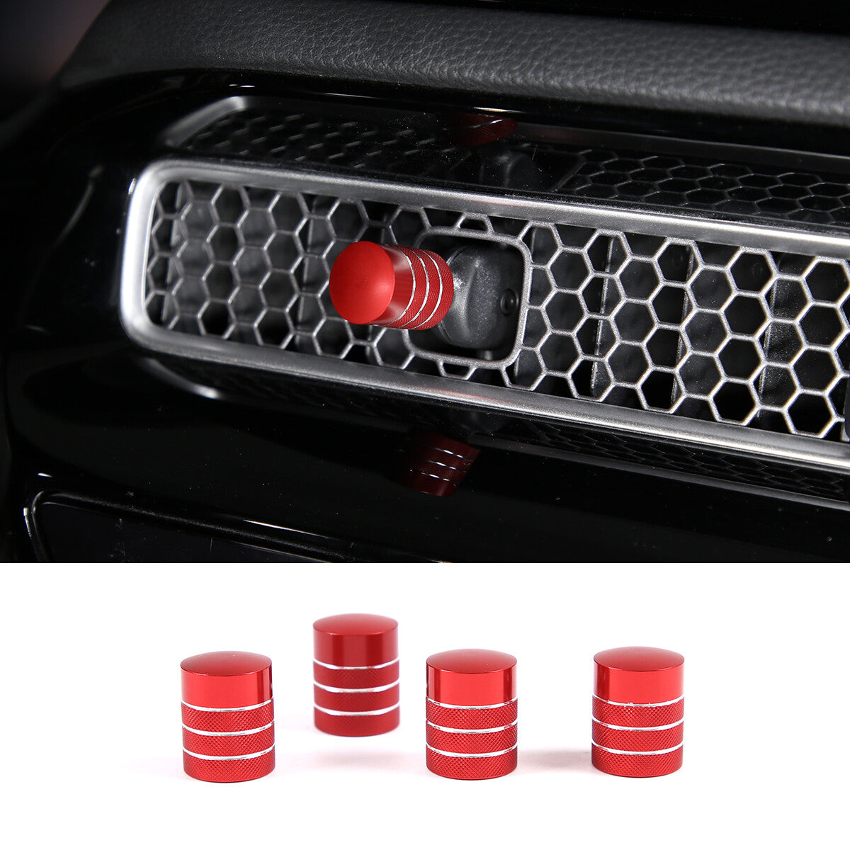 5-piece black alloy center control AC volume knob ring suitable for Ford Maverick 22-23
