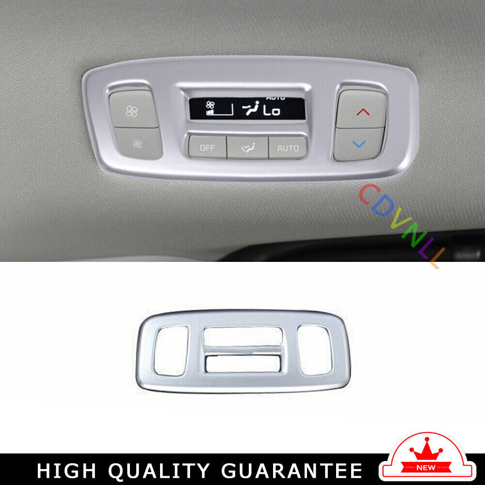 Rear Up AC Button Control Frame Cover 1 for Kia Carnival 2022-2023 Matte Silver