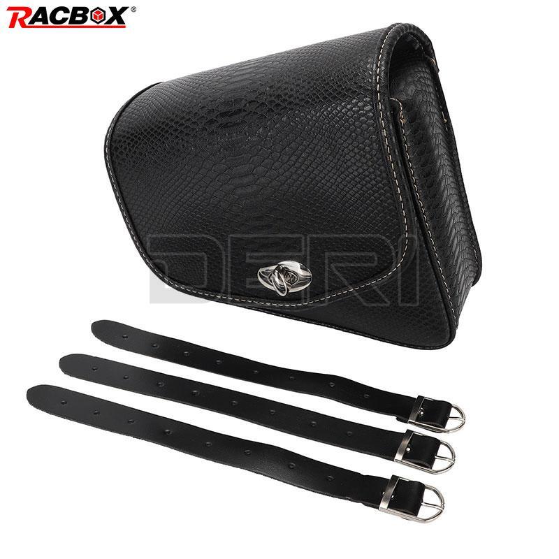 Motorcycle PU Leather Luggage Saddle Bag Left Side For Sportster XL883/XL1200