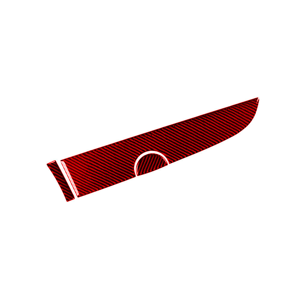 Red Carbon Fiber Interior Passenger Dashboard Cover Trim for Fiat 500 2012-2015