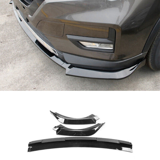 for Nissan X-TRAIL Rogue 2017-20 Bright Black Front Bumper Lip Spoiler Splitter