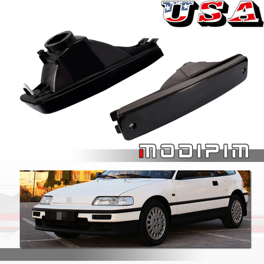 Smoke front bumper trim cover for 1990-1991 for Honda CR-X/CRX turn signals