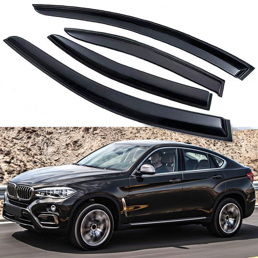 Sun Rain Guards Window Visor Vent Wind Deflector for 15-2019 for BMW X6 35i 50i X6M