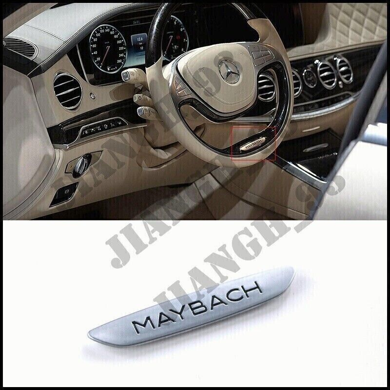 for Maybach Silver style steering wheel emblem Badge for Maybach 14-17 S-Class