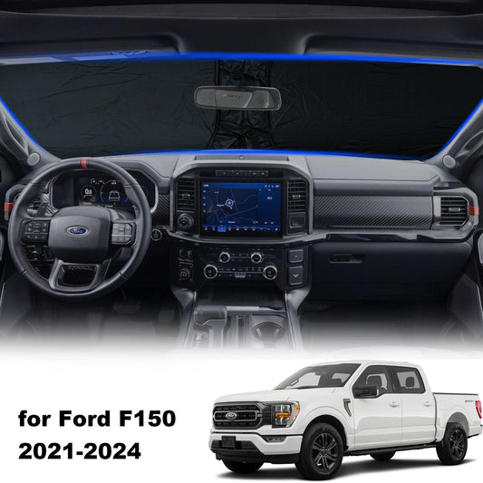 For 2021-2024 for Ford F150 Cab Windshield Sun Shade Front Foldable Heat Block Cover