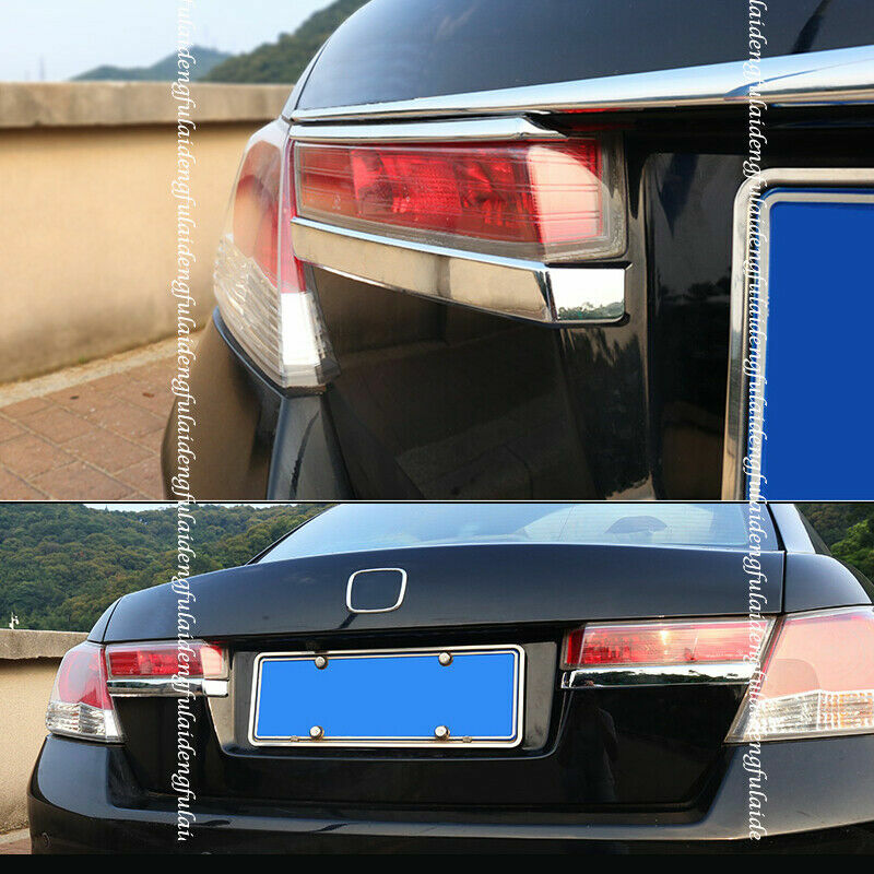 for Honda Accord 8th 2008-2012 ABS Chrome Rear Tail Light Lamp Strip Decor Trim