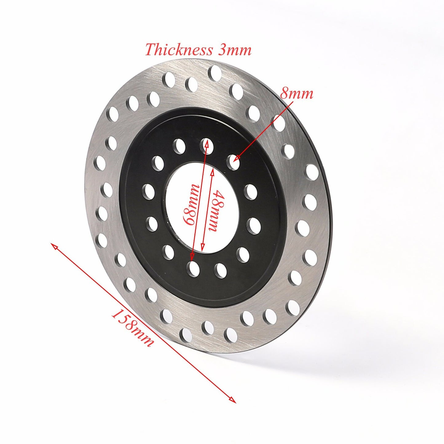 158 mm 6.2 inch rear brake disc rotor suitable for four-wheel ATV off-road vehicles, go-karts, Kazuma SunL JCL