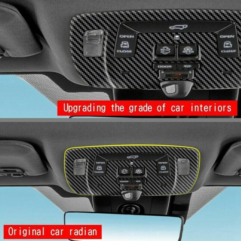 ABS Carbon Fiber Look Front Reading Light Cover Trim for Toyota for Sienna 2021-2022