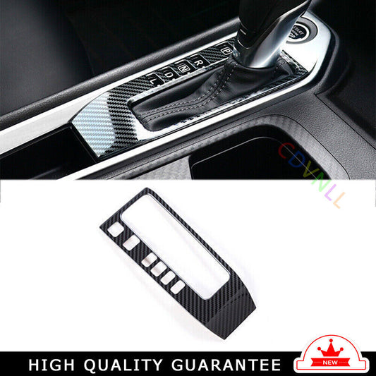 Console Gear Shift Frame Cover Trim for Nissan Sentra 2020-22 Steel Carbon Fiber