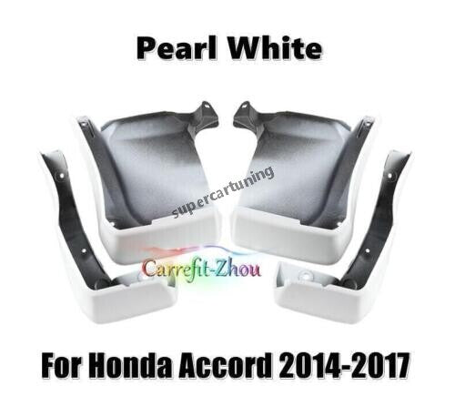 for Honda Accord 2014-2017 Pearl White Mud flaps Mudguards Fenders Splash Guards