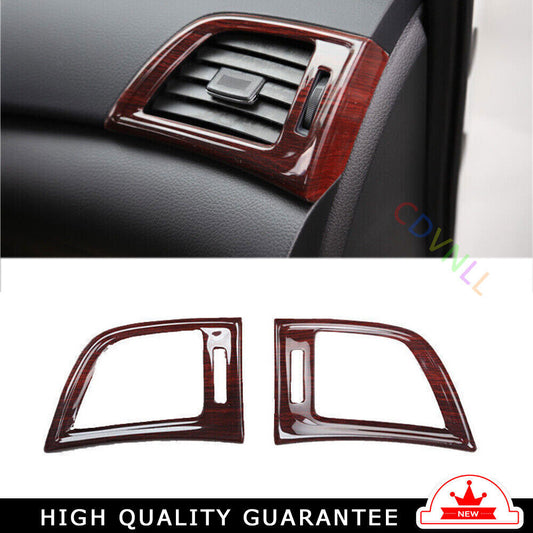 LR AC Air Outlet Vent Cover Trim Fit for Nissan Sentra 2013-2019 Red Wood Grain