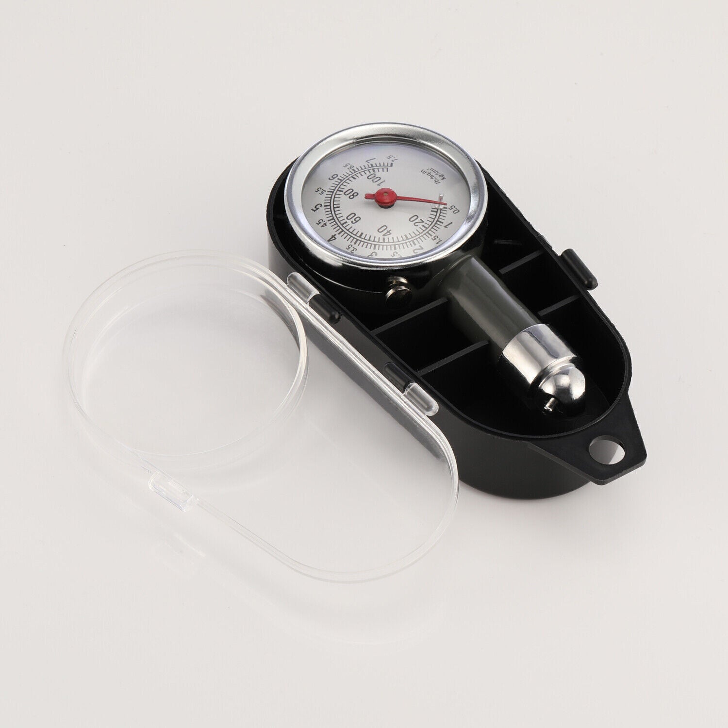 NEW CAR TYRE PRESSURE GAUGE AIR MEASUREMENT PSI/BAR RELEASE BUTTON KIT