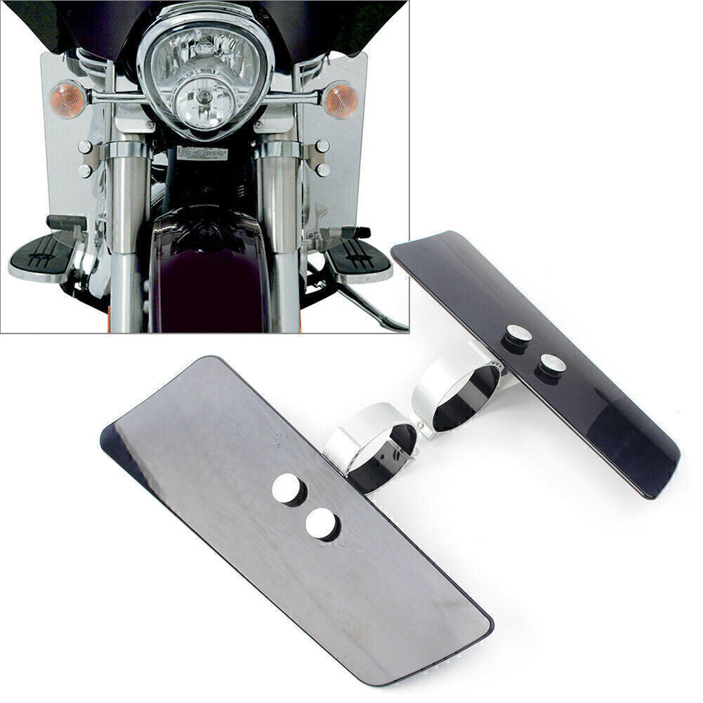 2x Brown Wind / Fork Air Deflector Fit for Honda VTX1300R for Kawasaki for Suzuki for Yamaha
