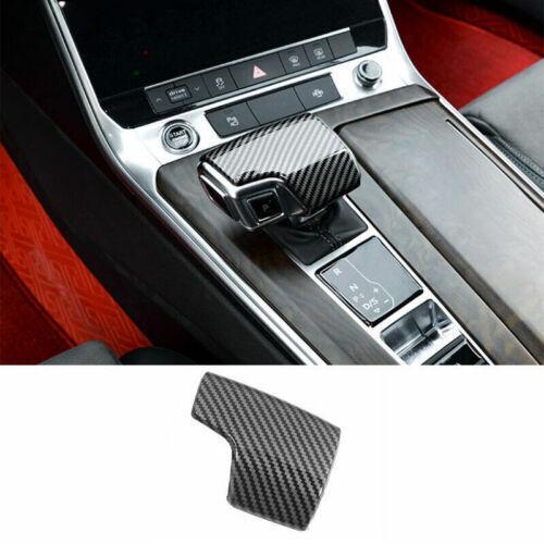 Carbon fiber center console gear shift cover trim for Audi for A8 2022 - 2024