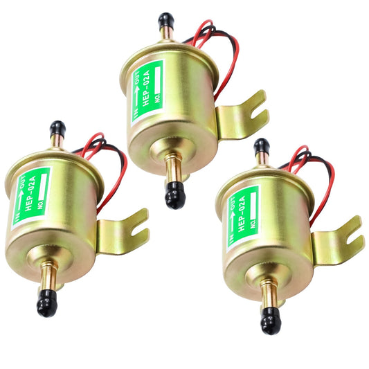 3x Electric Fuel Pump for Lawn Mower Carburetor Gas Diesel Engine 2.5-4psi HEP-0