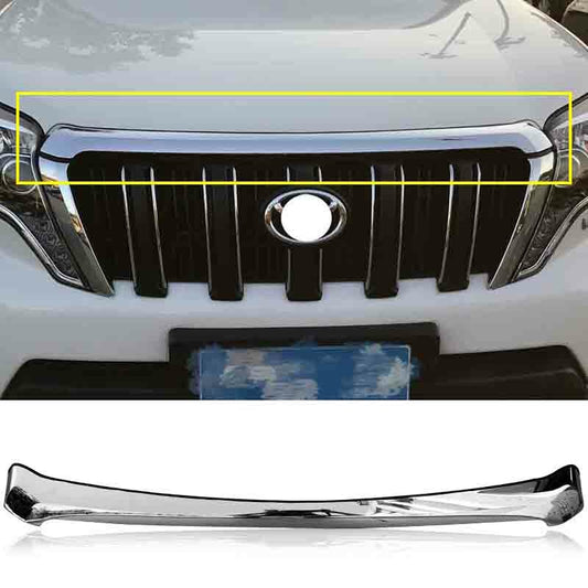 for Toyota Prado FJ150 2014-2017 Chrome Front Bumper Grille Strip Decor Cover