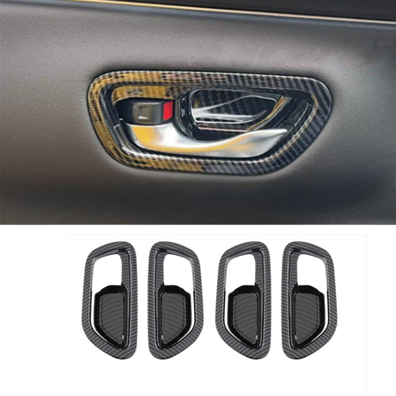 for Honda HR-V HRV 2023-24 Carbon Fiber ABS Interior Door Handle Bowl Cover Trim