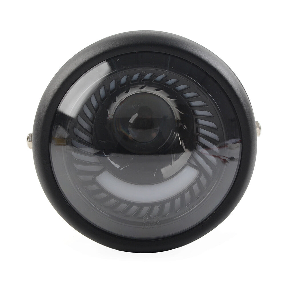 5-3/4 Switchback White LED Halo DRL Angel Eye Headlight Motorcycle