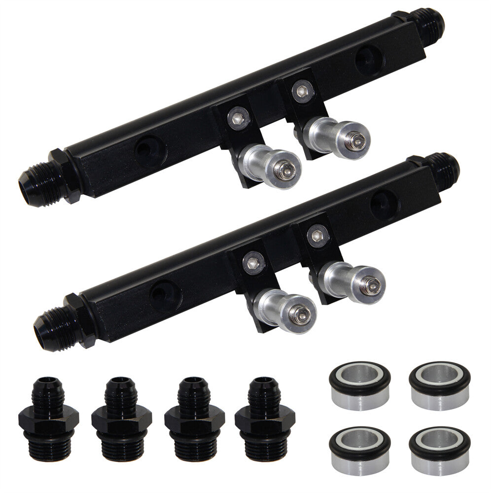 Oil Fuel Injector Rail w/ Fitting Kit for Subaru Impreza WRX STI EJ20 EJ25 Black