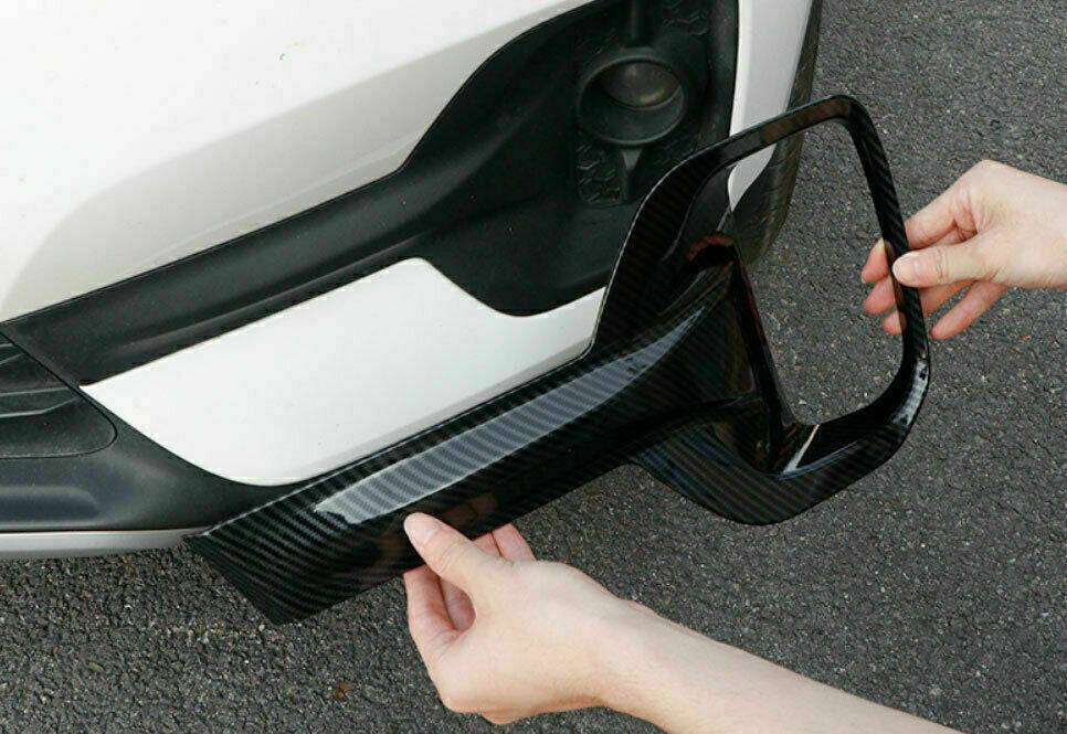 for Kia Seltos 2020-2023 Carbon Fiber pattern Front Fog Light Lamp Frame Trim 2x