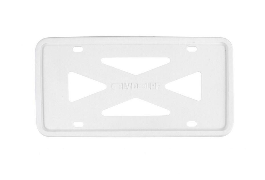 1 piece of white silicone car license plate frame cover for trunk suitable for Buick