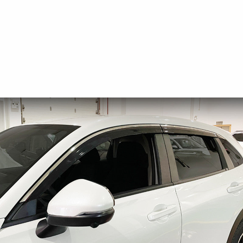 For 2023-2024 for Honda HR-V Black Window Visor Vent Shades Sun Rain Guards W/Chrome