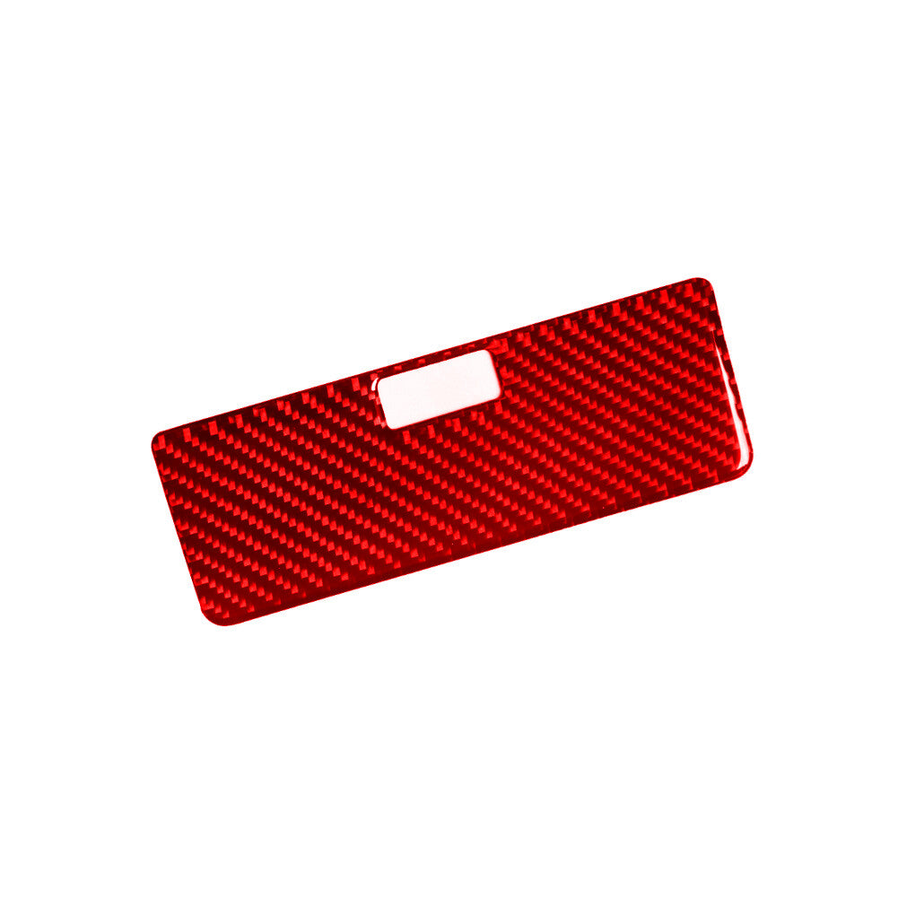 Red Carbon Fiber Center Storage Cover Sticker Trim for Hyundai Azera 2006-2011