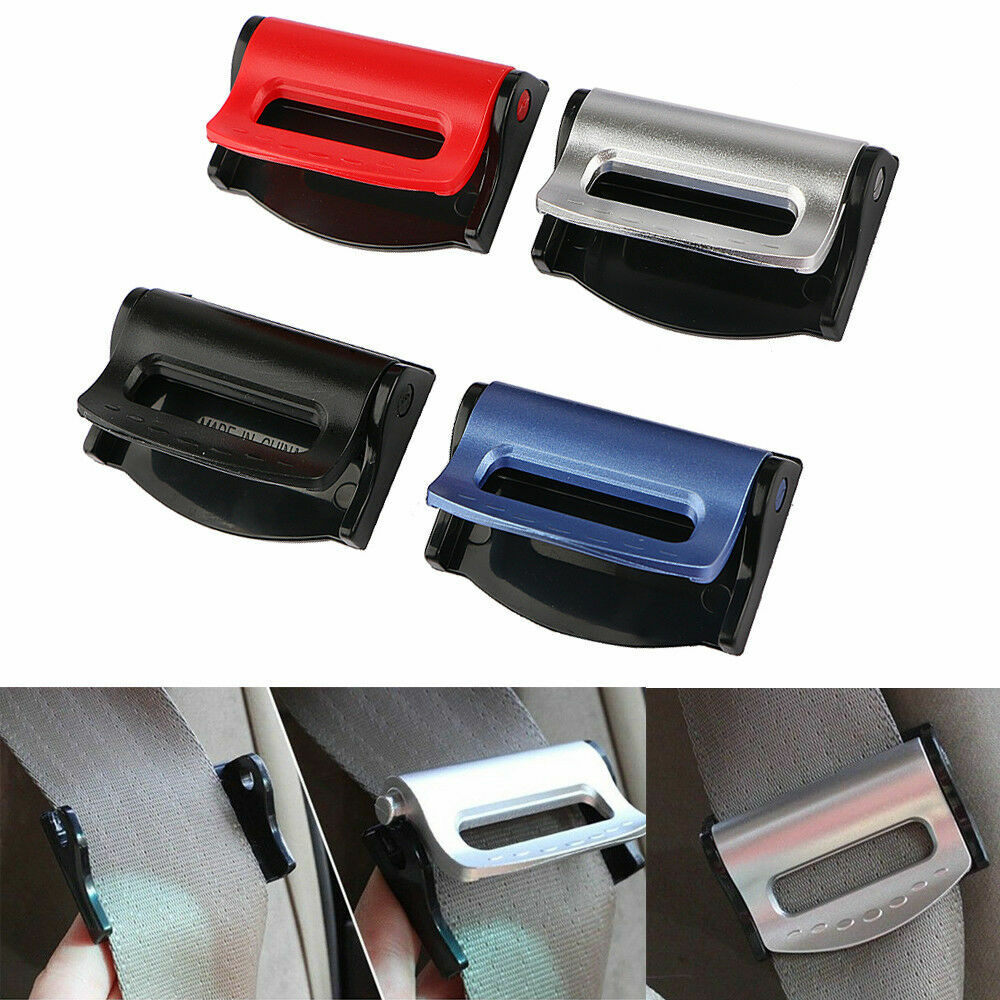 2-Piece Car Safety for Seat Belt Buckle with Adjustable Clip - Comfortable and Universal