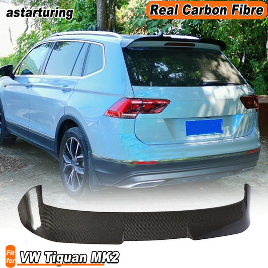 Real Carbon Rear Roof Spoiler Window Wing Fit for Volkswagen for VW for Tiguan MK2 17-19