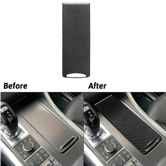 1x Carbon Fiber Cup Holder Panel Cover Trim For Land for Range Rover Sport 2014-2017