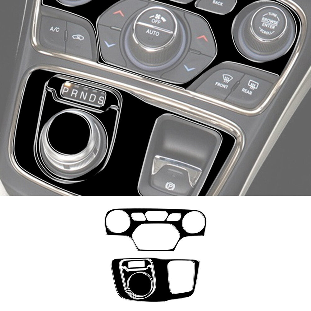 5X Gloss Black Center Console Inner Panel Cover Trim for Chrysler 200 2015-2017