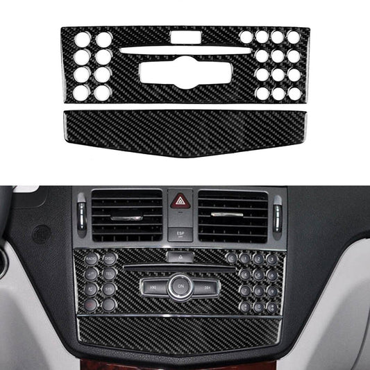 Carbon Fiber Console CD Panel Trim for Mercedes-Benz C Class W204 2007-2010