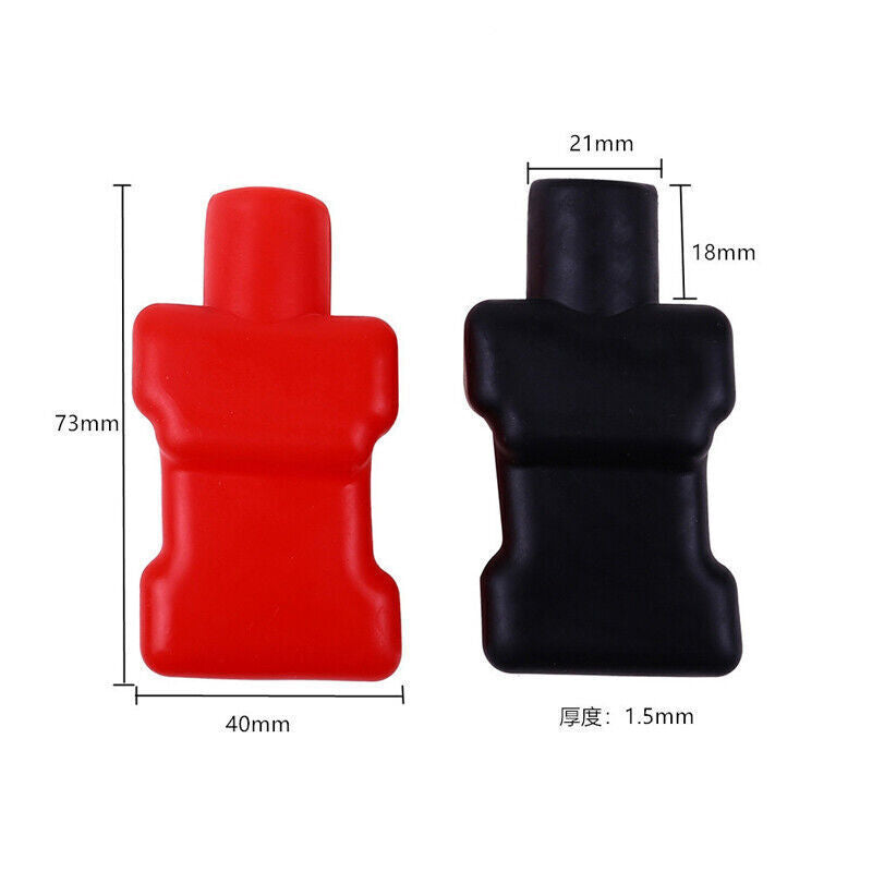 2-pack of top-post battery terminal insulating rubber protective film sleeves suitable for 18mm cables