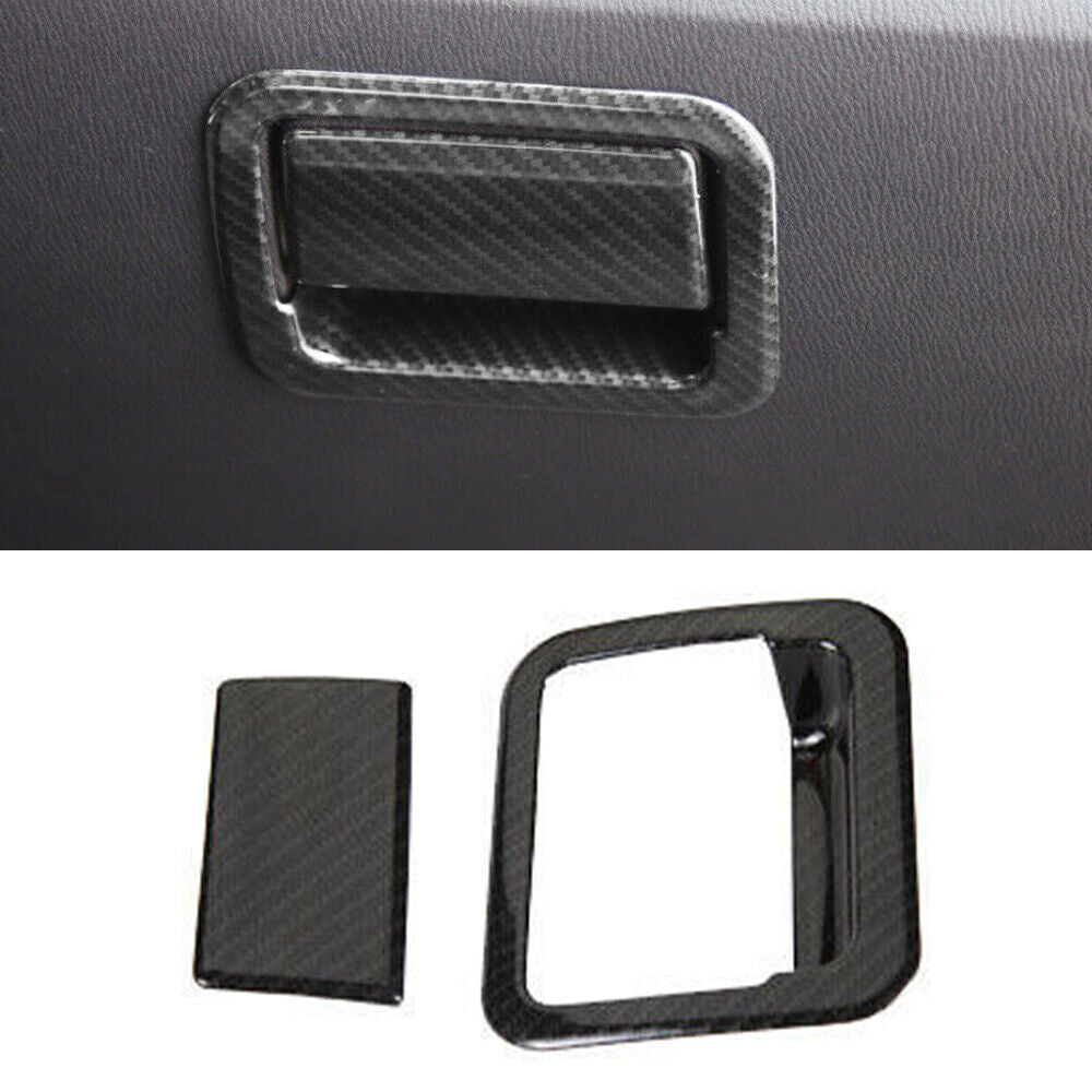 for Mazda 3 Axela 2017-18 Carbon Fiber for Co -Pilot Storage Box Handle Sticker Trim