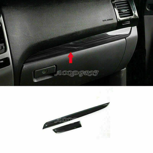 Black Steel Center Console Strip Panel Cover Trim For Prado LC/FJ120 2003-2009