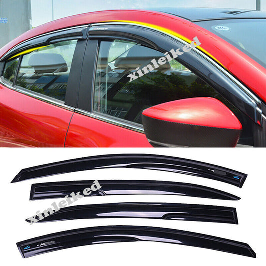 Smoke Window Sun Vent Visor Rain Guards Deflectors for Mazda 3 Axela 2014-2018