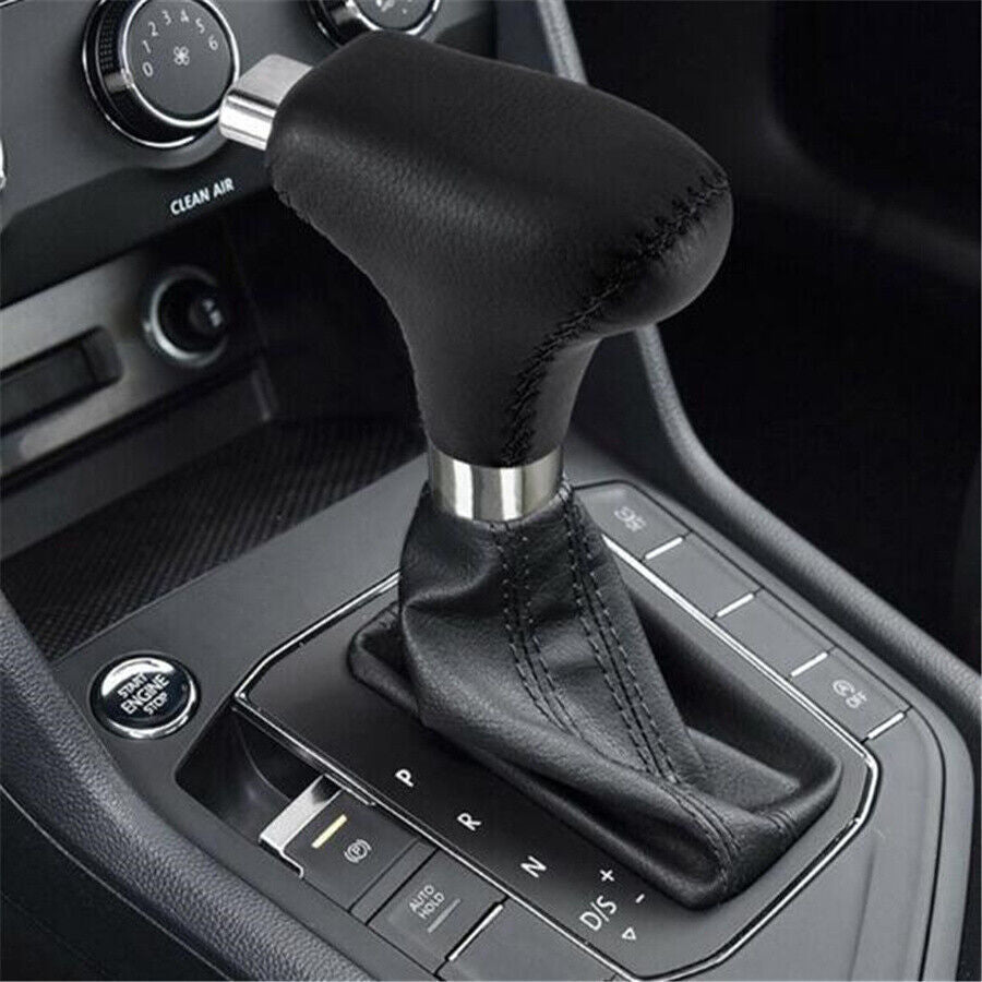Universal Leather Automatic Manual Gear Shift Knob Shifter Handle Lever Stick