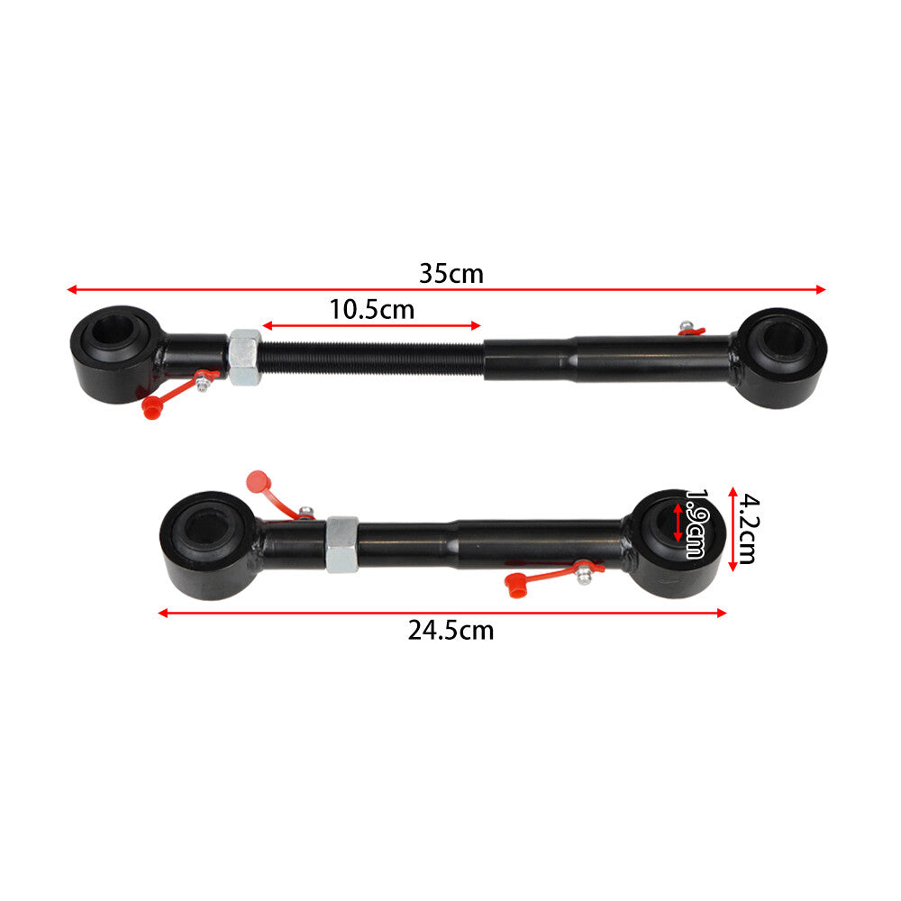 Adjustable front rocker stick quick-disconnect system for 1998-2006 TJ Cherokee